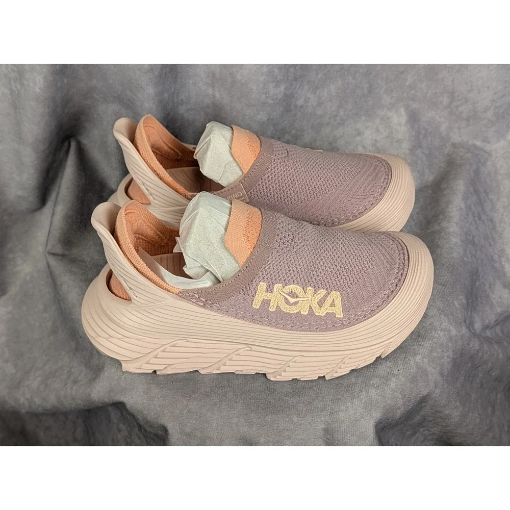 Hoka One One Restore TC Aerino Quartz Sunlit Aloe Recovery Slip On Womens 5 NWOB